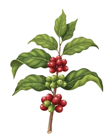 Comilla decorativa planta de café